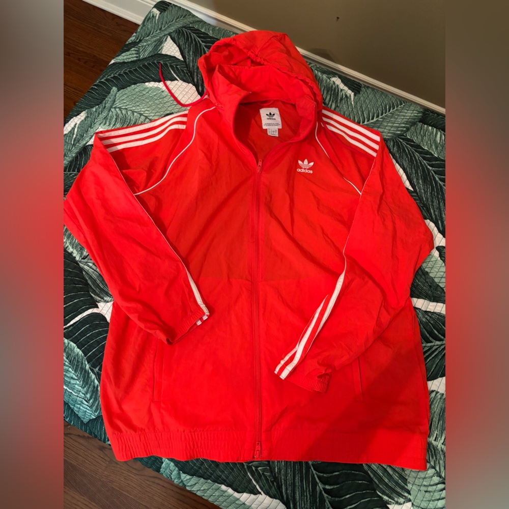 NEW ADIDAS RED JACKET SZ L